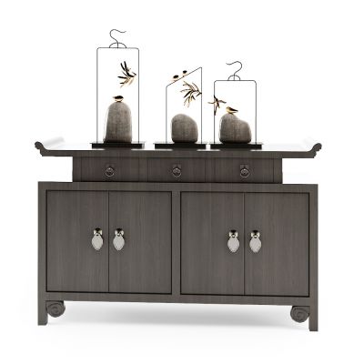 现代新中式玄关柜