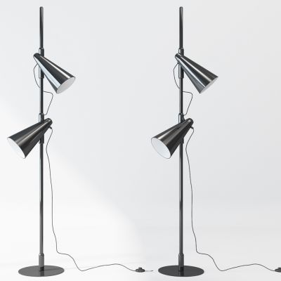 现代金属落地灯组合