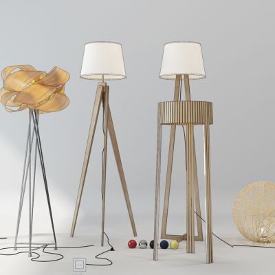 现代落地灯组合