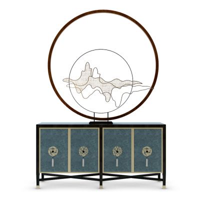 中式边柜及饰品