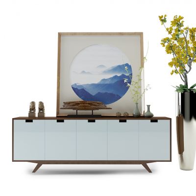 现代中式玄关柜