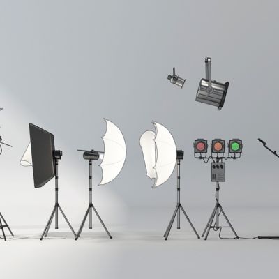 现代录音棚摄影器材