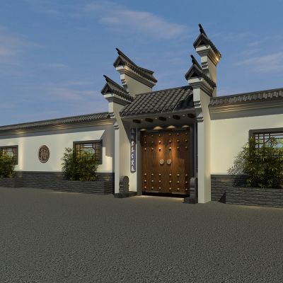 中式徽派四合院