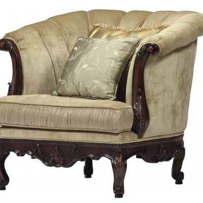 美式布艺单人沙发