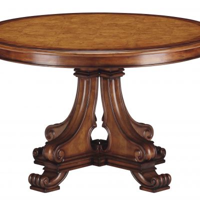 美式实木圆餐桌