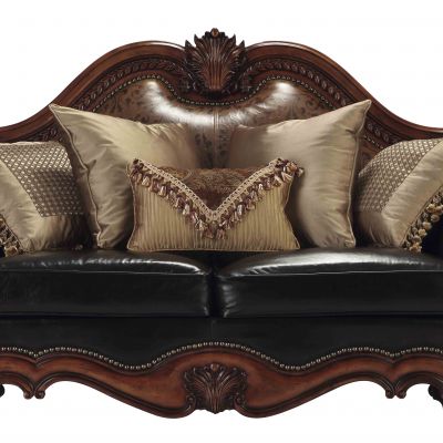 美式皮革双人沙发