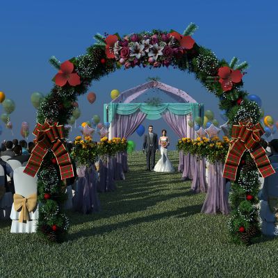 现代露天婚礼现场