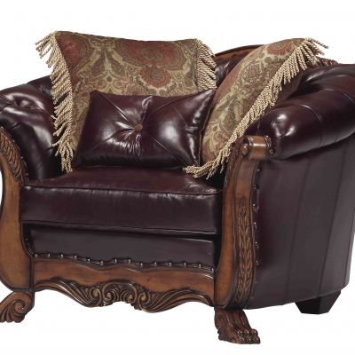 美式皮革单人沙发