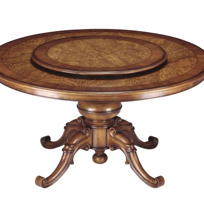 美式实木圆餐桌