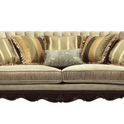 美式布艺三人沙发