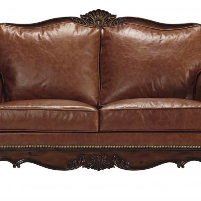 美式皮革双人沙发