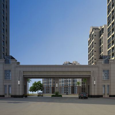 现代小区大门