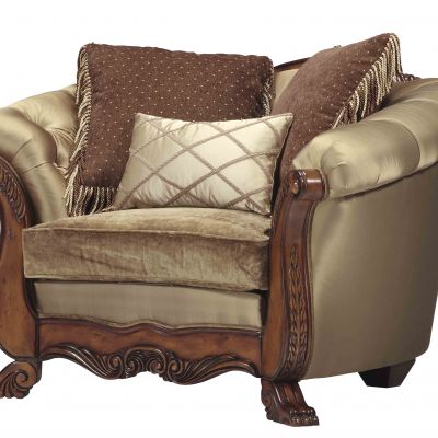 美式布艺单人沙发