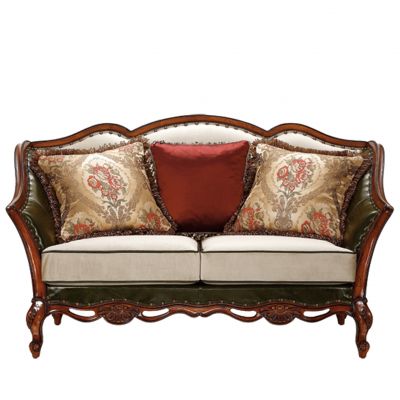 美式皮革双人沙发