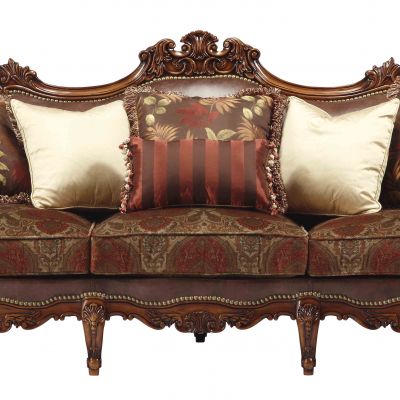 美式布艺三人沙发