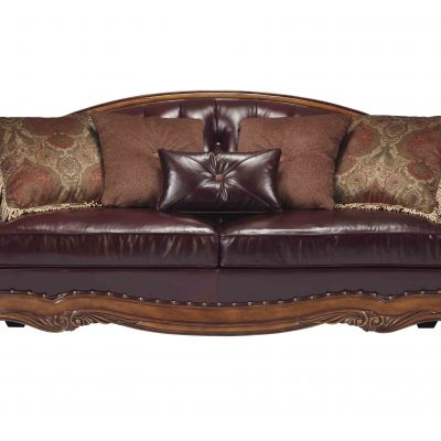 美式皮革双人沙发