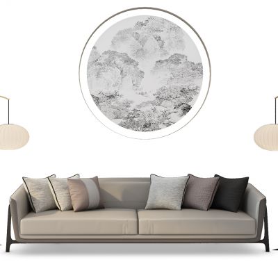 新中式单体沙发落地灯