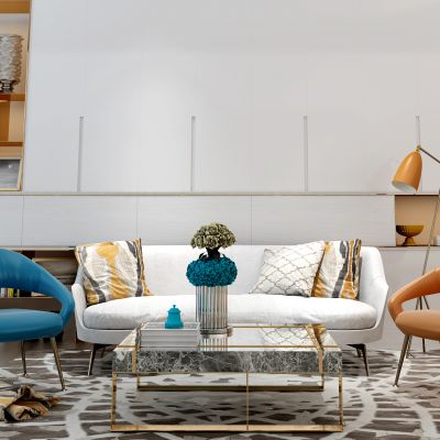 现代沙发茶几组合