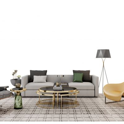 现代沙发茶几组合