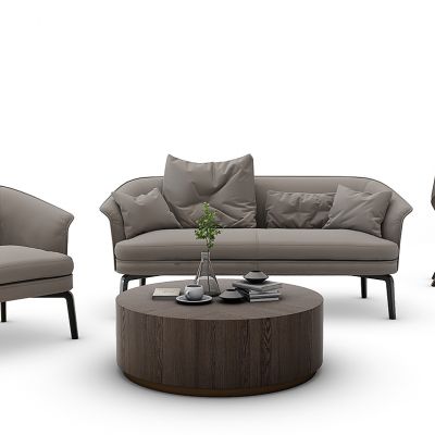 现代沙发茶几衣架