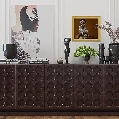 现代装饰柜玄关柜饰品摆件花瓶组合