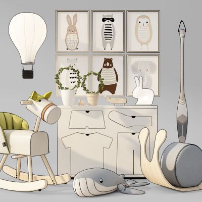 装饰柜木马摇椅