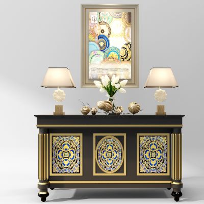 欧式装饰柜玄关柜台灯