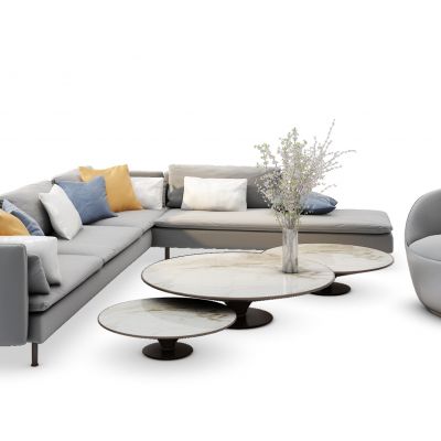 现代沙发茶几组合