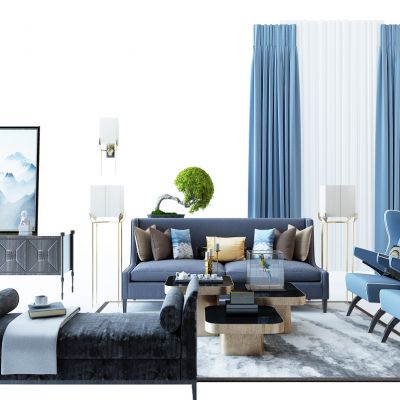 现代沙发组合电视柜