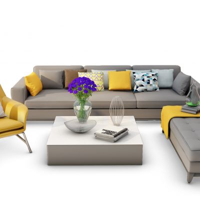 现代沙发茶几组合