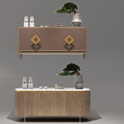 新中式装饰柜电视柜餐边柜摆件