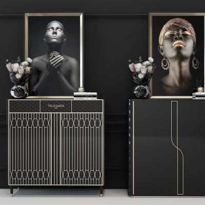 现代轻奢边柜装饰柜