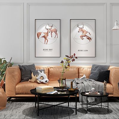 北欧现代沙发茶几儿童玩具大象玩具