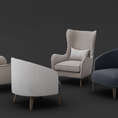 欧式现代休闲沙发单人沙发