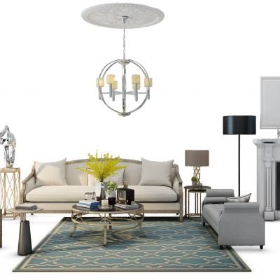 简单沙发茶几组合