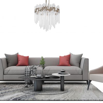 现代沙发茶几组合