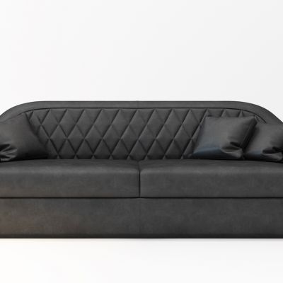 现代简欧皮革双人沙发