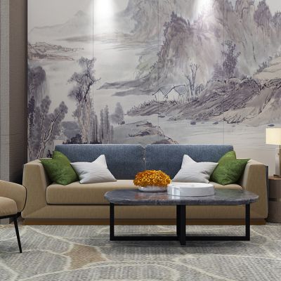 现代新中式沙发茶几组合