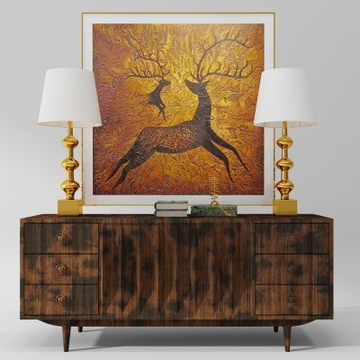 欧式边柜装饰柜陈设品组合