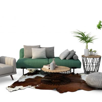 现代沙发茶几组合