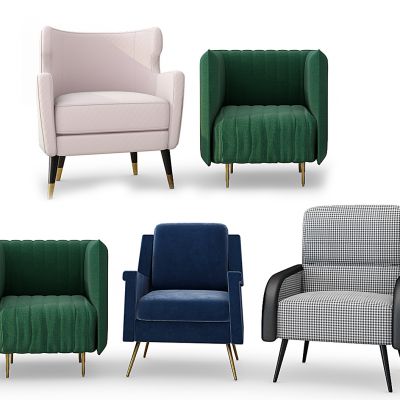 现代单人沙发组合