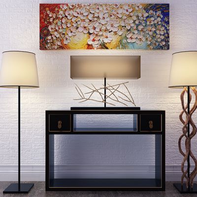 东南亚泰式树藤落地灯台灯玄关柜组合