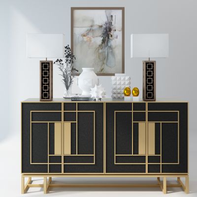 新中式边柜玄关柜台灯