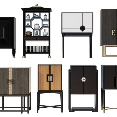 新中式装饰柜组合