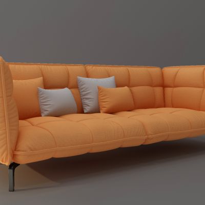 现代布艺双人沙发