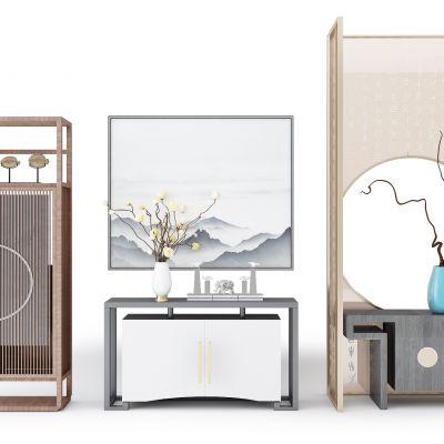 中式玄关柜装饰 柜