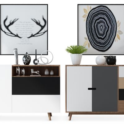 北欧边柜装饰柜组合