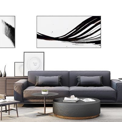 现代沙发电视柜