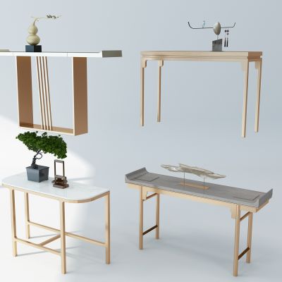 新中式条案摆台端景台