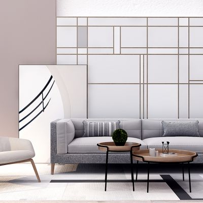 现代沙发茶几组合